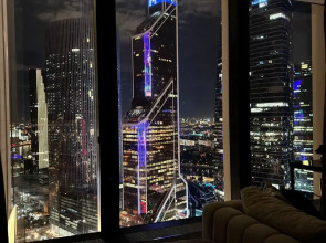 Апартаменты Sky City Moscow LUX Студия с большим окном с видом на все башни и город!