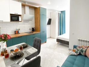 Апартаменты-студия 30 кв.м. с кроватью и балконом, с 3 по 6 этаж