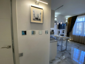 Апартаменты в современном стиле с камином