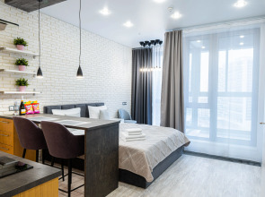 Апартаменты Lalapart Gray-white с панорамными окнами у метро ЦСКА