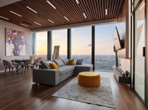 Красивый панорамный апартамент с 2 спальнями