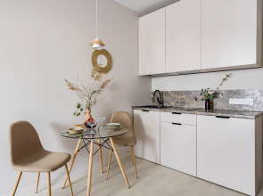 Апартаменты Бежевые в центре с кондиционером