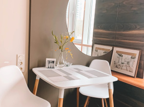 Апартаменты Просторная студия в ЖК Хедлайнер с видом на небоскребы Москва-Сити