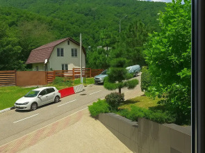 Квартира Студия с витражными окнами с видом на лес и горы