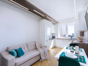 Квартира Дизайнерская 2к Andora-Тропик в ЖК Державинский квартал