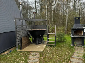 Частный Дом Барнхаус №2 на 10 гостей, с дровяной баней и горячим чаном