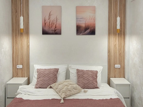 Uyutnaya s vidom na zasnezhennye gory Flat