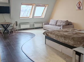 Квартира - студия в центре, есть выход на крышу и бесплатная парковка