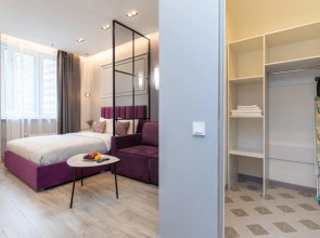 Апартаменты «Бордовый шик» в районе ВДНХ «Эстет Апарт»