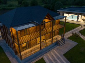 Villa Wooden villa with pool and sauna, near Myler and Aragats