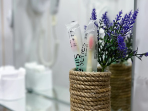 Квартира студия в голубых тонах