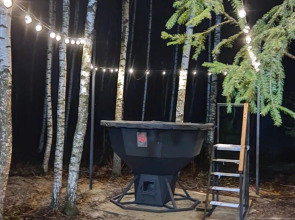 Частный дом A-фрейм в лесу Зеленого города