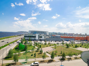 Апартаменты двухкомнатные c видом на Волгу на Волжской набережной  25, м.Cтрелка. Сова-Дом