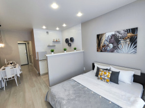 Квартира Enigma Apartments - Студия с панорамным окном в ЖК Аквамарин