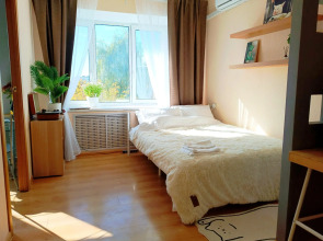 Квартира Светлая и уютная квартира с ламповой атмосферой и видом на закат