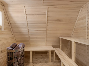 Частный дом A-frame с сауной у Игоры