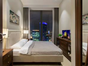 Апартаменты Sky City Moscow 62 этаж! Вид на Башни, Лужники, Парк победы и город! Очень уютный!