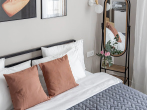 Апартаменты Бежевые в центре с кондиционером