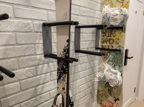 Студия с панорамным видом на озеро и горы