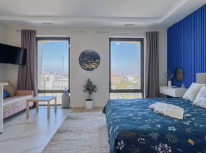 Апартаменты с Панорамными Окнами на 14 Этаже Небоскреба Бизнес-Класс в ЖК D1