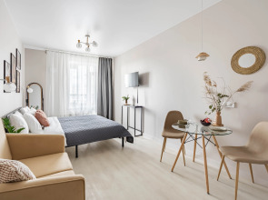 Апартаменты Бежевые в центре с кондиционером