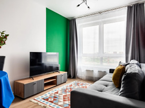 Квартира Гуашь Художника с видом на город