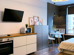 Апартаменты Просторная студия в ЖК Хедлайнер с видом на небоскребы Москва-Сити