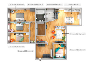 МАНСАРДА 170м² от Minin Apartments