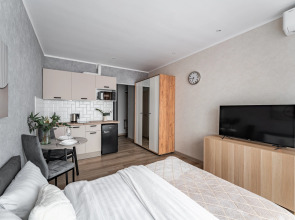 Апартаменты Светлая Студия Рядом с Метро Нижегородская