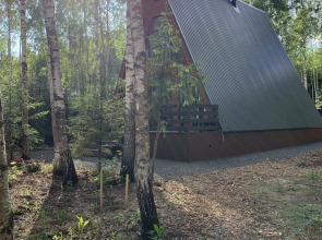 Частный дом A-фрейм в лесу Зеленого города