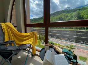 Однокомнатная квартира с Видом на Горы в 300м от Подъёмника