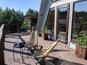 Частный дом A-frame с сауной у Игоры