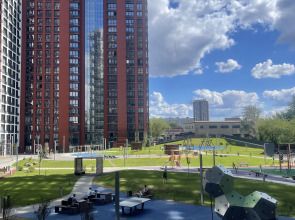 Квартира cтильная с панорамным видом на Moscow City, рядом с метро