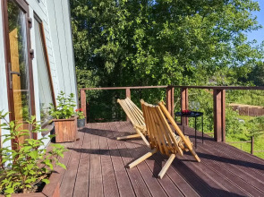 Частный дом A-frame с сауной у Игоры