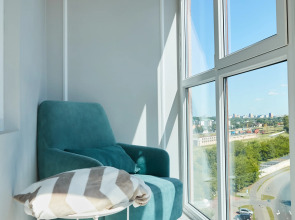 Апартаменты Luma White #2 в центре города с красивым видом на балконе