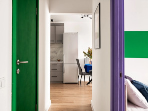 Квартира Гуашь Художника с видом на город