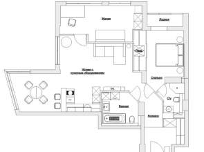 Квартира Современная трёшка возле Dana Mall