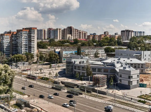 Квартира Aparts Pro Стильная видовая студия у Волги в ЖК Галактика на 12 этаже