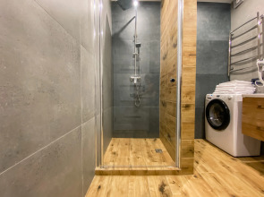 Студия с панорамным видом на озеро и горы