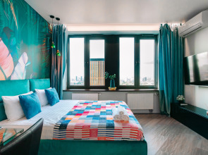 Апартаменты Lalapart Tropikana с ярким ремонтом на 30 этаже небоскреба Савеловский Сити