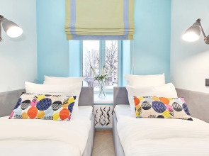 Квартира New Horizon Elans в скандинавском стиле с двумя отдельными кроватями