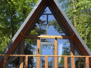 Шале А-фрейм Горный приют в эко стиле с потрясающим видом на горы Красной Поляны