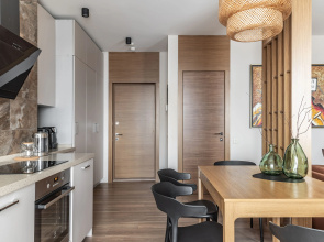 Квартира Moscow Deluxe Apartments Family suite city view-2