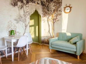 Studiya s vidom na ozero Flat