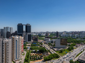 Квартира Лавандовые Сны - красивый вид на город с 31 этажа