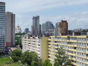 Квартира студия с видом на Амур и город