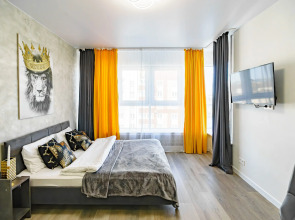 Апартаменты Брутальный Лев на 23 этаже с панорамным видом на реку