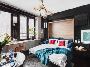 Апартаменты Lalapart Black Emerald с сауной в ЖК Савеловский Сити