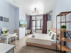 Апартаменты Lalapart Aquamarine с балконом у метро Дмитровская