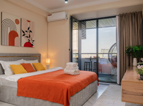 Sovremennaya studiya s panoramoy Tashkent City Apartments